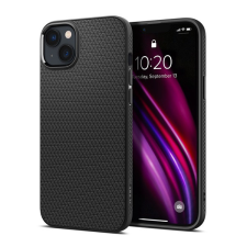 Apple Spigen Liquid Air Apple iPhone 14 Matte Black tok, fekete tok és táska