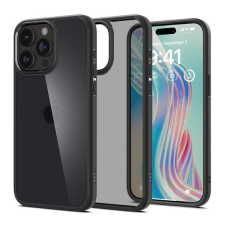 Apple Spigen Ultra Hybrid Apple iPhone 15 Pro tok, Matt Fekete tok és táska