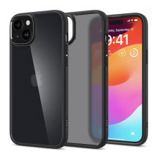 Apple Spigen Ultra Hybrid Apple iPhone 15 tok, Matt Fekete tok és táska