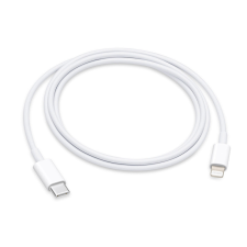 Apple USB-C apa - Lightning apa gyári Adat- és töltőkábel 1m - Fehér kábel és adapter