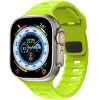  Apple Watch 4-6, SE, SE (2022) (42 / 44 mm) / Watch 7-9 (45 mm) / Watch 10 (46 mm) / Watch Ultra 1-2 (49 mm), szilikon pótszíj, állítható, TP IconBand Line, lime