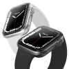  Apple Watch 7-8 (41mm), Szilikon védőkeret, szíj nélkül, Uniq Glass Dual Pack, átlátszó/füst, 2 db / csomag