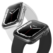  Apple Watch 7-8 (41mm), Szilikon védőkeret, szíj nélkül, Uniq Glass Dual Pack, átlátszó/füst, 2 db / csomag okosóra kellék