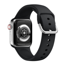 Apple Watch csatos szilikon óraszíj /fekete/ 40/41 és 42mm okosóra kellék