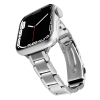  Apple Watch | Elegáns, ezüst pillangózáras fém szíj | 38, 40, 41mm | New York kollekció