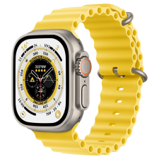  Apple Watch Ocean-stílusú szíj titán színű csattal – Sárga okosóra kellék