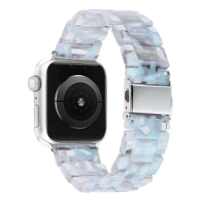 Apple Watch óraszíj, kompatibilis 42/44/45mm kijelzőjű okosórákkal, kék márvány okosóra kellék