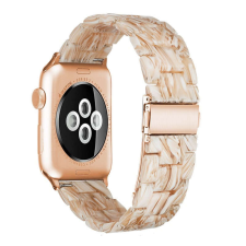 Apple Watch óraszíj, kompatibilis 42/44/45mm kijelzőjű okosórákkal, selyembarna okosóra kellék