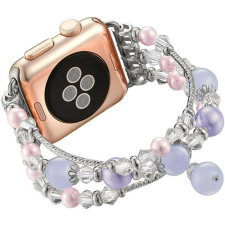 Apple Watch pearl karkötő óraszíj /lila/ 40/41 és 42mm okosóra kellék