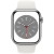 Apple Watch Series 8 okosóra ezüst 45 mm sportszíj rozsdamentes acél ház LTE