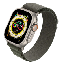  Apple Watch | Strapabíró, zöld, textil szíj | 42, 44, 45, 49mm | Alpine kollekció okosóra kellék