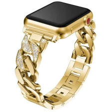 Apple Watch szíj 38/ 40/ 41 mm Luxury V3 fém - gold okosóra kellék