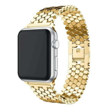 Apple Watch szíj 38/ 40/ 41 mm, rozsdamentes acél méhsejt - gold okosóra kellék