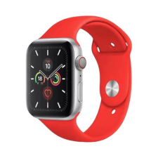 Apple Watch Szilikon Szíj - Piros, 38/40/41 mm, M/L okosóra kellék