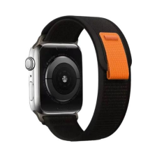 Apple Watch Terep Szíj - Fekete-narancssárga, 42/44/45/49 mm okosóra kellék