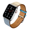  Apple Watch | Trikolór (kék, bézs és világoskék) bőr szíj | 38, 40, 41mm | Rio kollekció