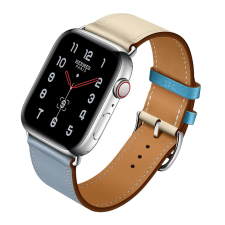  Apple Watch | Trikolór (kék, bézs és világoskék) bőr szíj | 38, 40, 41mm | Rio kollekció okosóra kellék