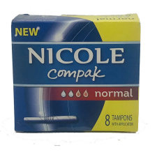  Applikátoros Tampon Nicole Compak 8 Darabos Normál intim higiénia