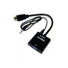 Approx APPC17 HDMI to VGA + AUDIO adapter audió/videó kellék, kábel és adapter