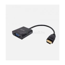 Approx Kábel átalakító - HDMI to VGA Adapter +  audio output (APPC11V3) kábel és adapter