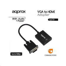 Approx VGA -&gt; HDMI adapter + audio bemenet (APPC25) kábel és adapter