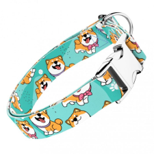  April&amp;June Shiba Inu kék nyakörv nyakörv, póráz, hám kutyáknak