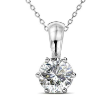 Április-Birth Stone Swarovski kristályos nyaklánc - Diamond - fehér nyaklánc
