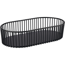 APS "All-Rounder" ovális kosár, fém, fekete konyhai eszköz