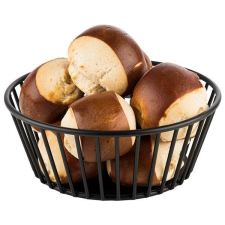 APS fém kenyér kosár 17x7cm FEKETE URBAN konyhai eszköz