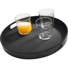 APS Kerek melamin tálca, APS 35,5 cm, fekete, megemelt perem konyhai eszköz