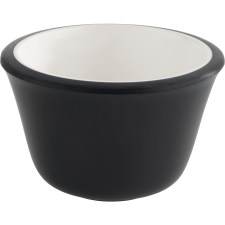 APS mártogatóstál 6 darabos készlet, magasság: 40 mm, átmérő: 60 mm, fekete / fehér konyhai eszköz