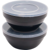 APS Melamin tálcák fedővel, APS Casual 500 ml, fekete
