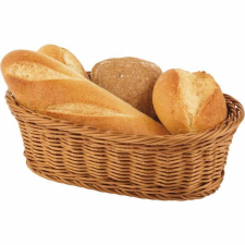 APS Péksüteményes ovális felszolgáló kosárka, APS 27x18 cm, barna konyhai eszköz