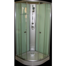 Aqualife Hátfalas zuhanykabin 90x90x195cm íves, fehér, Opal 508C Aqualife kád, zuhanykabin