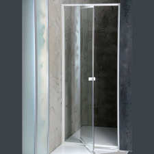 Aqualine AMICO nyíló zuhanyajtó, 82-100x185cm, fehér profil, 6mm transparent üveg kád, zuhanykabin