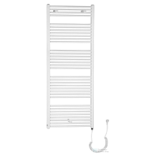 Aqualine DIRECT-E elektromos fürdőszobai radiátor fűtőpatronnal, egyenes, 600x1680cm, 800W, fehér (ILE66T) fűtőtest, radiátor