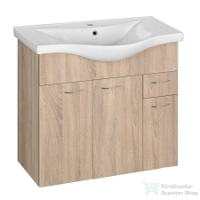 Aqualine KERAMIA FRESH mosdótartó szekrény, 74,5x74x34,5cm, platina tölgy 50083 fürdőszoba bútor