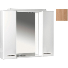  Aqualine KERAMIA FRESH tükrös szekrény halogén világítással, platina tölgy, 60x60x14 cm fürdőszoba bútor