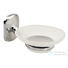 Aqualine RUMBA szappantartó, tejüveg/króm (RB102) fürdőszoba kiegészítő