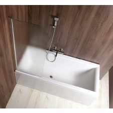  AQUALINE VILMA kádparaván 600mm, balos, króm/brick üveg (AQ6018L) kád, zuhanykabin
