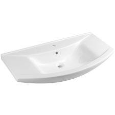 Aqualine Zero mosdótál 97x51 cm félkör alakú fehér 6095 fürdőkellék