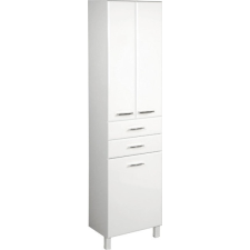  Aqualine Zoja állószekrény fiókkal és szennyeskosárral 50x184x29 cm, fehér (51293) fürdőszoba bútor
