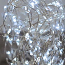 Aqualing Dekortrend: Tündérfény dekorfüzér, 50 LED, hideg fehér fény party kellék