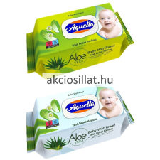 Aquella Baby Nedves Törlőkendő Aloe Vera 120db tisztító- és takarítószer, higiénia