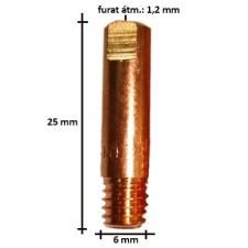  Áramátadó M6x1,2 25mm hegesztés