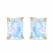  Arannyal Bevont Ezüst Fülbevaló Szivárvány Holdkővel, Y59058 fülbevaló