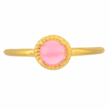  Arannyal Bevont Ezüst Gyűrű Etiópiai Neon Pink Opállal, PCY9539/57 gyűrű