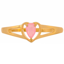  Arannyal Bevont Ezüst Gyűrű Etiópiai Neon Pink Opállal, PCY9541/57 gyűrű