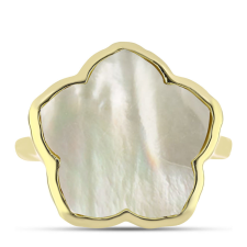  Arannyal Bevont Ezüst Gyűrű Gyöngyházzal, Y62678/54 gyűrű