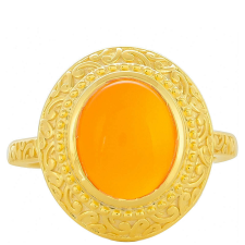  Arannyal Bevont Ezüst Gyűrű Karneollal, PCY9868/54 gyűrű
